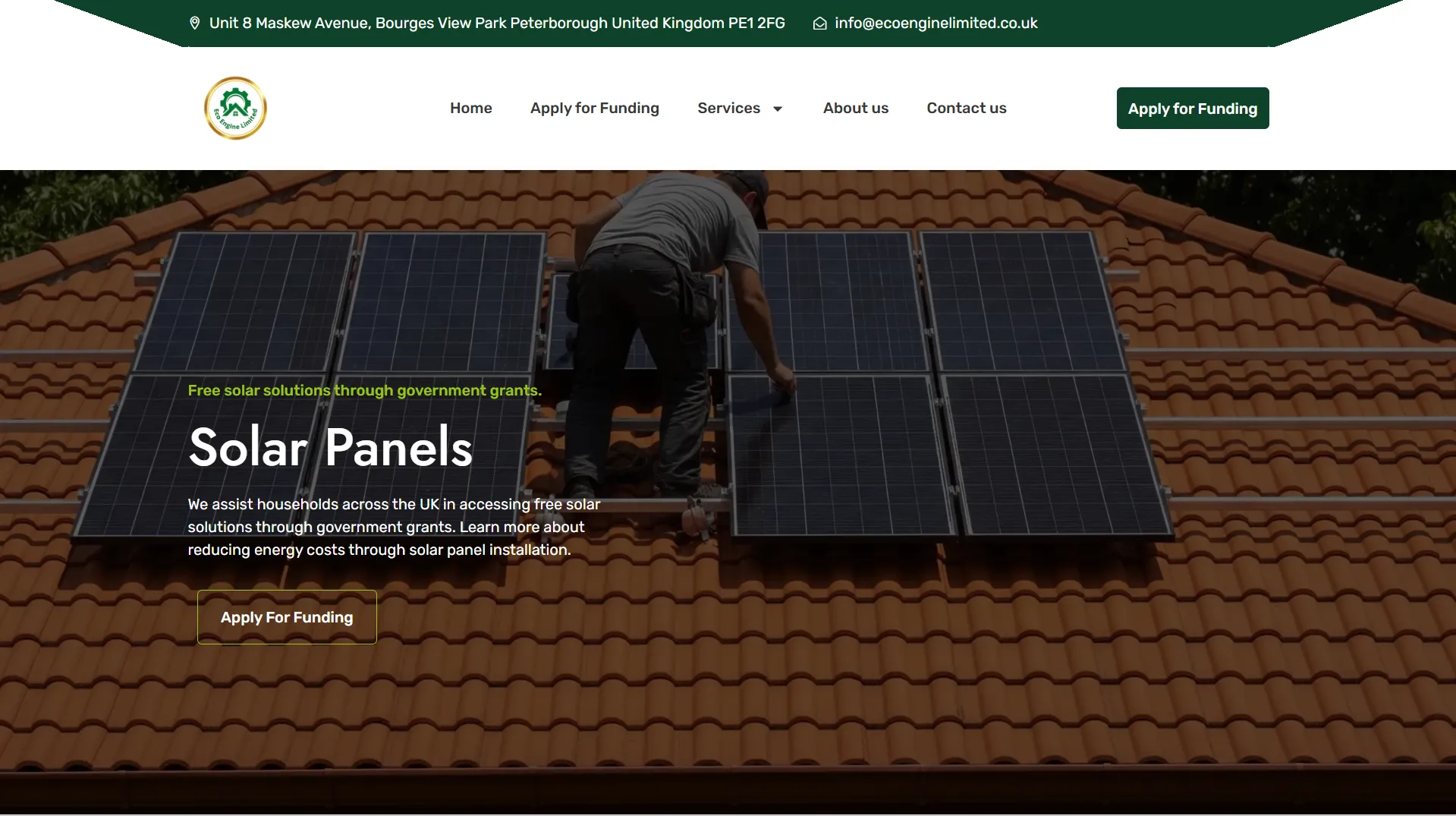 Eco Engine — solar panel services hero